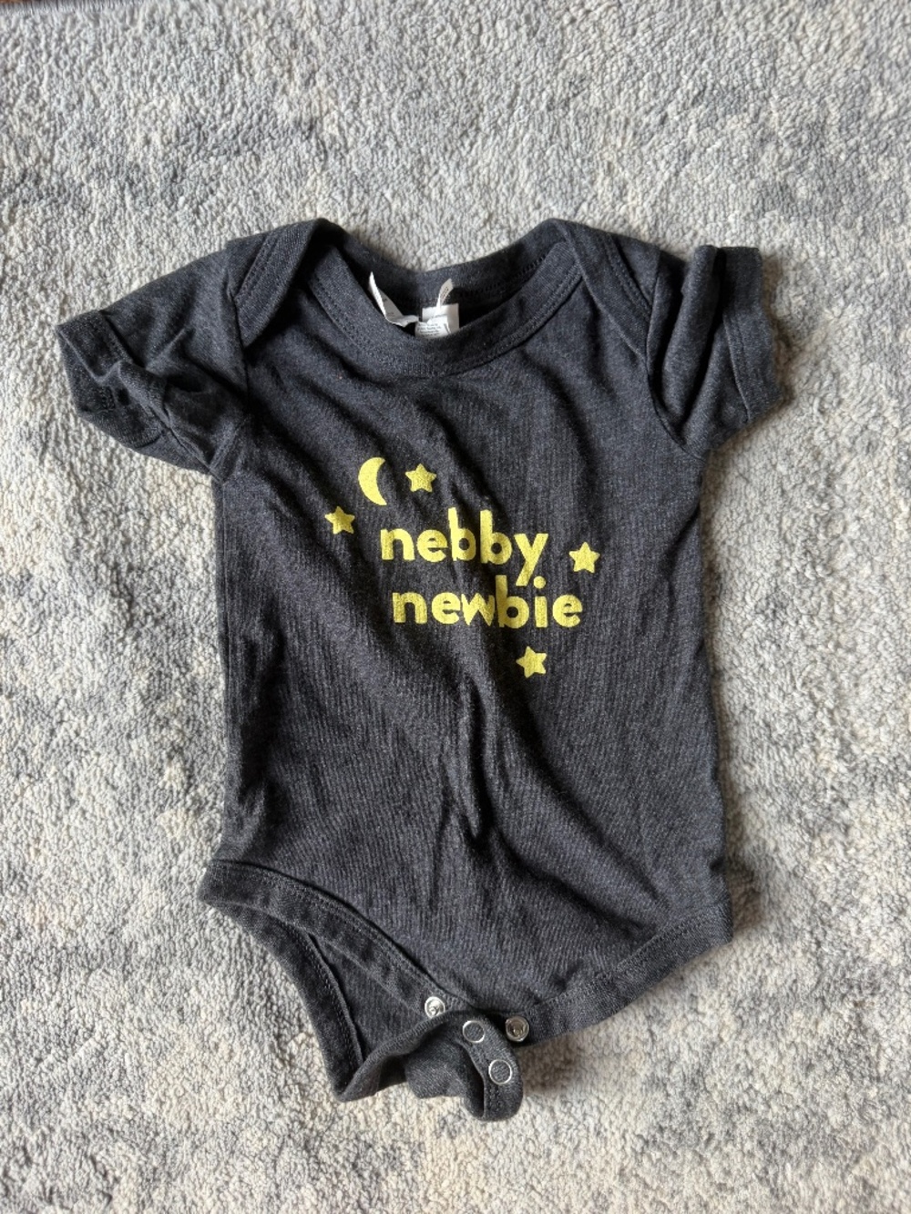 Pittsburgh Nebby Newbie Onesie - for your little Yinzer, size 3-6 months